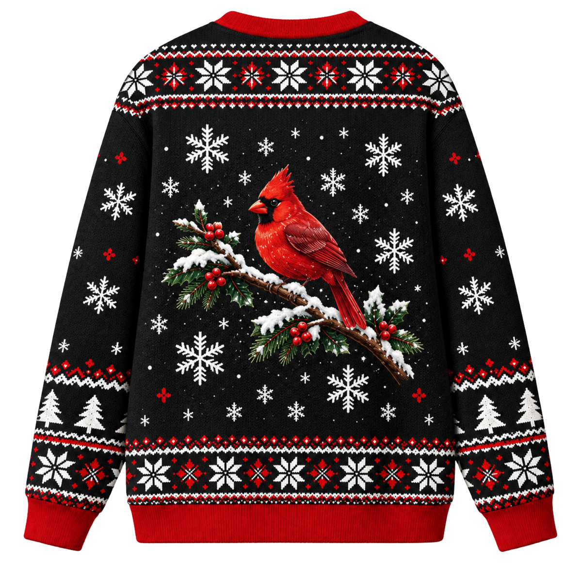 Chaotic Club Custom Snowman Cardinal Winter Ugly Sweatshirt