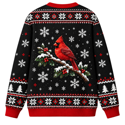 Chaotic Club Custom Snowman Cardinal Winter Ugly Sweatshirt
