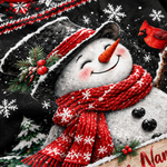 Chaotic Club Custom Snowman Cardinal Winter Ugly Sweatshirt