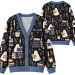 Chaotic Club Custom Spooky Ghost Reader Knit Cardigan