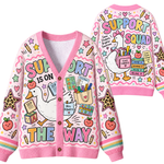 Chaotic Club Custom Support Squad Goose Knit Cardigan