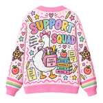 Chaotic Club Custom Support Squad Goose Knit Cardigan