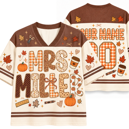 Chaotic Club Custom Teacher Name Fall Teacher Mesh Jersey