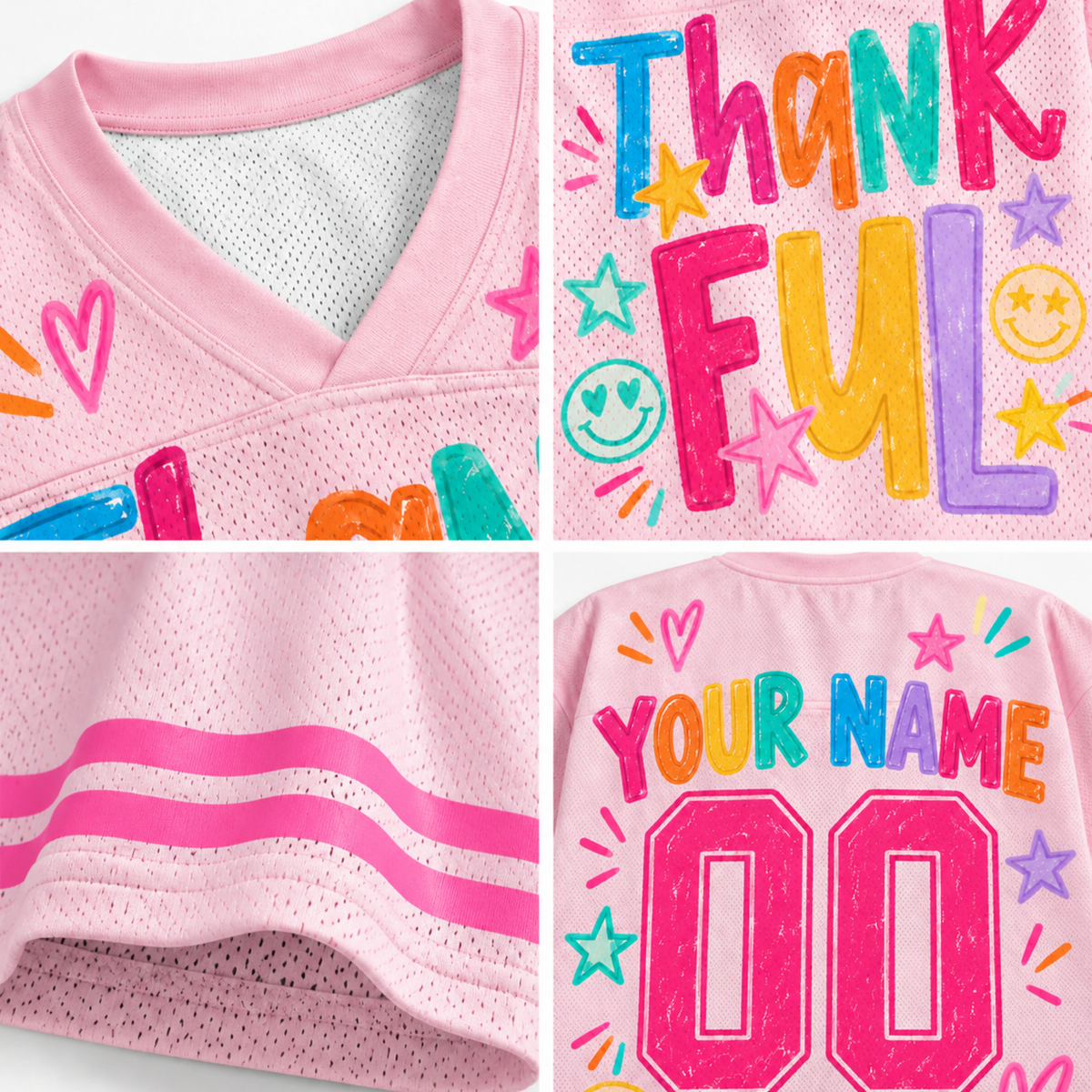 Chaotic Club Custom Thankful Doodles Mesh Jersey
