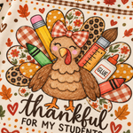 Chaotic Club Custom Thankful For My Students Teacher Ugly Sweatshirt