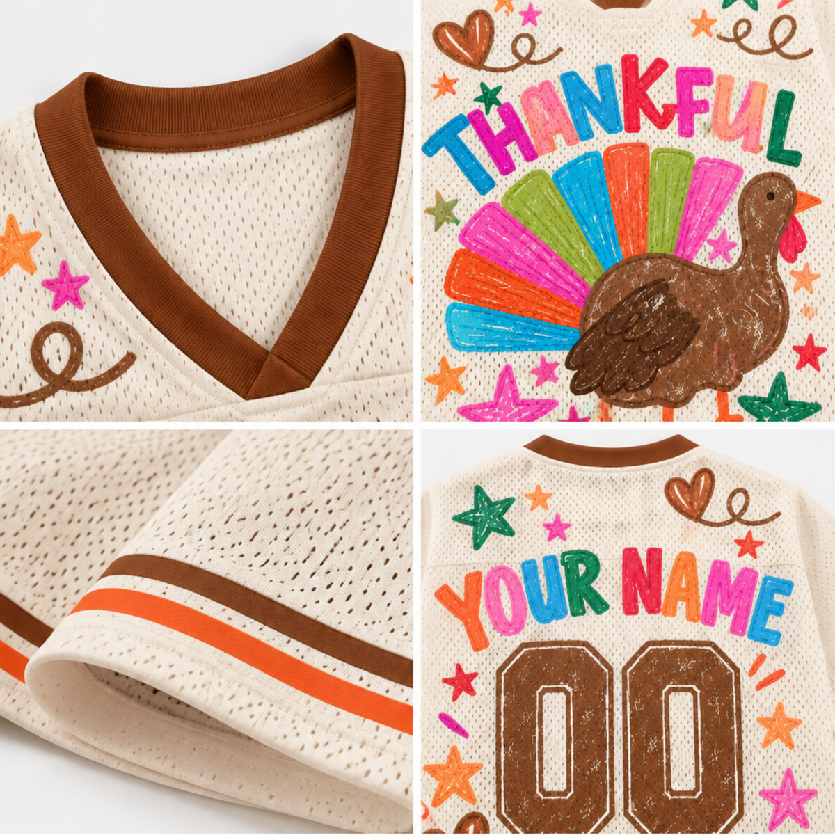 Chaotic Club Custom Thankful Turkey Mesh Jersey