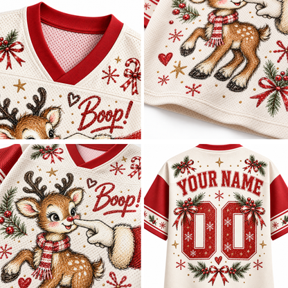Chaotic Club Custom Vintage Reindeer Boop Christmas Mesh Jersey