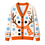 Chaotic Club Custom Winter Snowman Scarf Cardigan