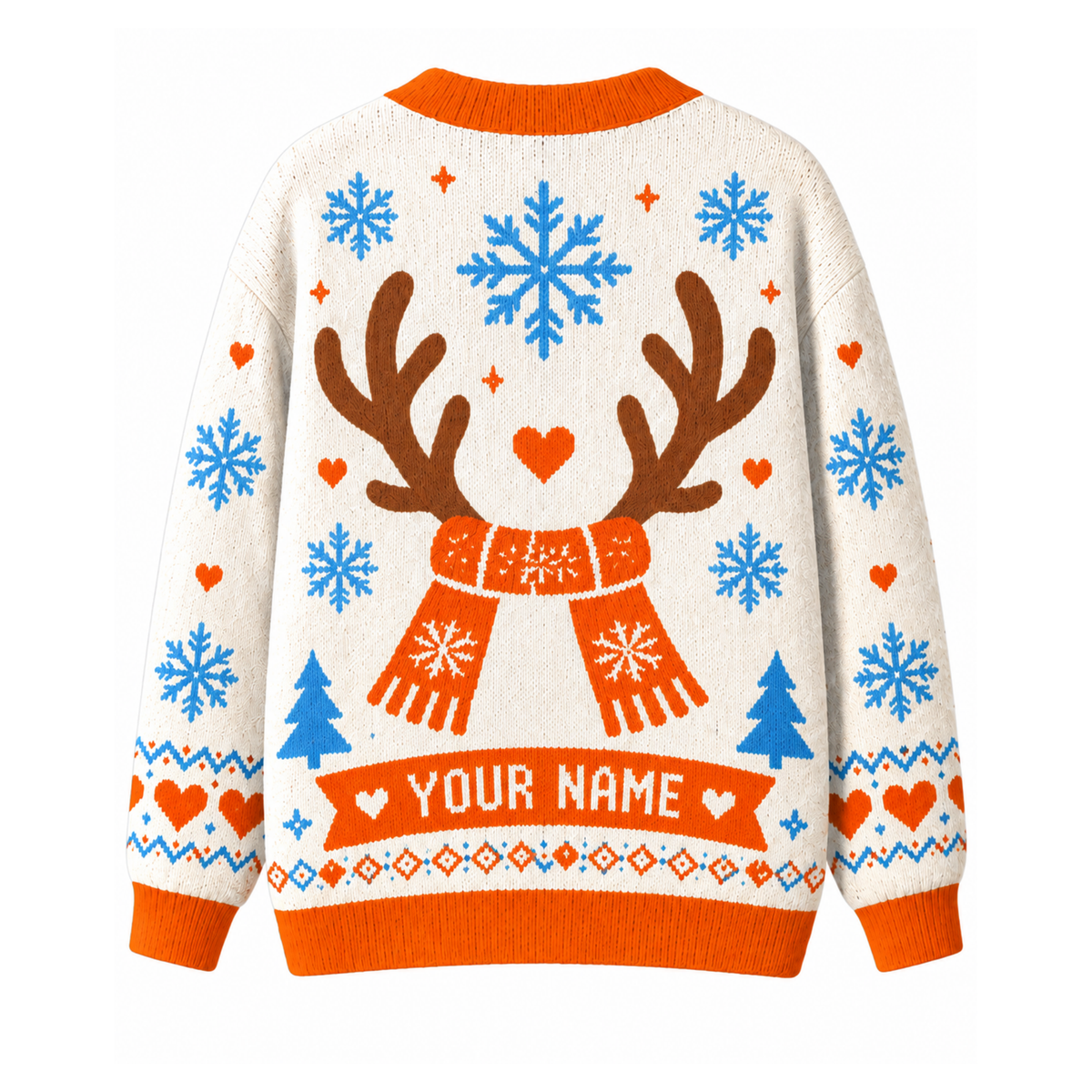 Chaotic Club Custom Winter Snowman Scarf Cardigan