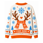 Chaotic Club Custom Winter Snowman Scarf Cardigan