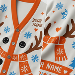 Chaotic Club Custom Winter Snowman Scarf Cardigan
