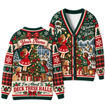 Chaotic Club Deck These Halls Christmas Tree Cardigan