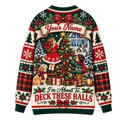 Chaotic Club Deck These Halls Christmas Tree Cardigan