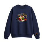 Chaotic Club Embroided A Little Hocus Pocus Flying Witches Full Moon Custom Sleeve Crewneck Sweatshirt