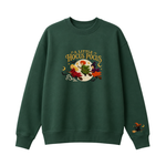 Chaotic Club Embroided A Little Hocus Pocus Flying Witches Full Moon Custom Sleeve Crewneck Sweatshirt