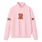 Chaotic Club Embroided Custom Mascot Varsity Initial Quarter Zip Sweatshirt