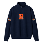 Chaotic Club Embroided Custom Mascot Varsity Initial Quarter Zip Sweatshirt