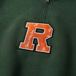 Chaotic Club Embroided Custom Mascot Varsity Initial Quarter Zip Sweatshirt