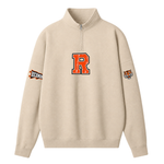Chaotic Club Embroided Custom Mascot Varsity Initial Quarter Zip Sweatshirt