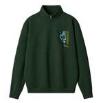 Chaotic Club Embroided Custom Vertical Team Name Half Mascot Face Quarter Zip Sweatshirt