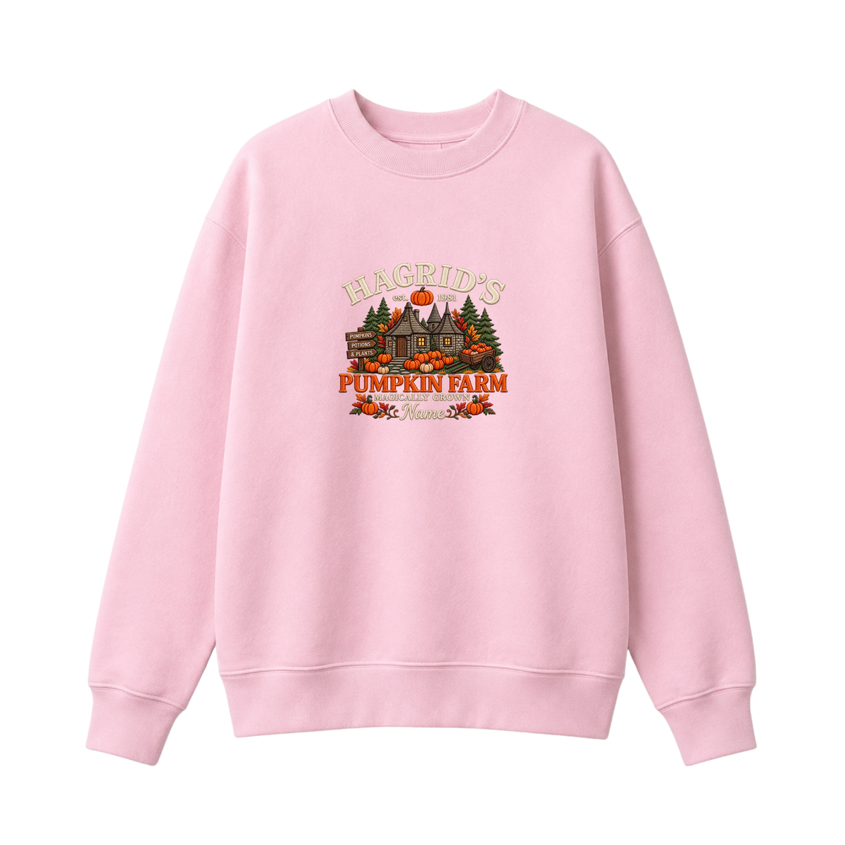 Chaotic Club Embroided Hagrid s Pumpkin Farm Magically Grown Crewneck Sweatshirt