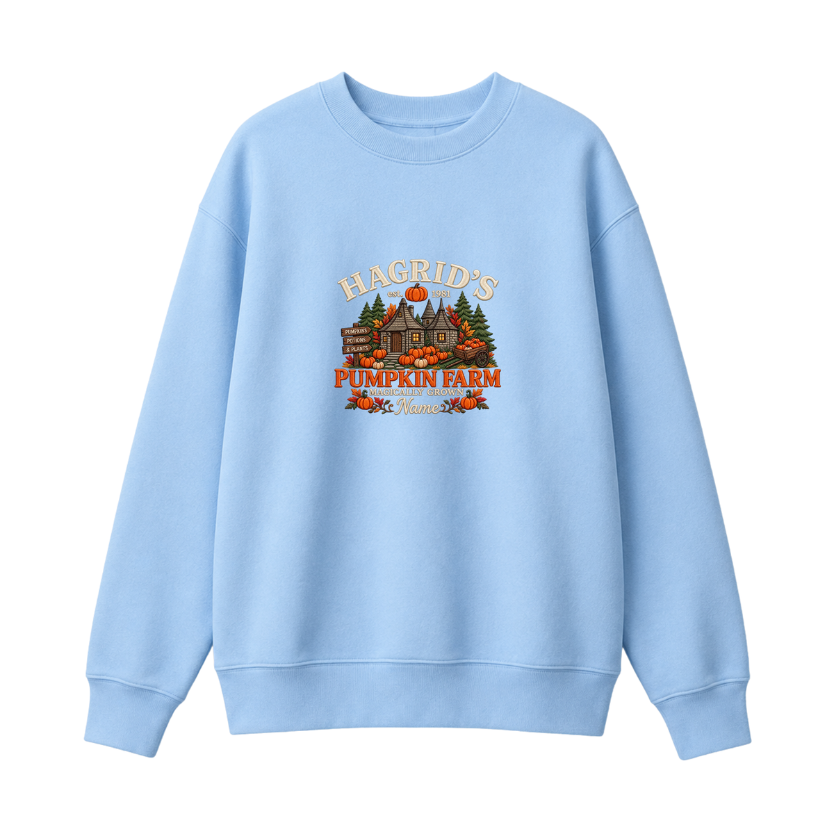 Chaotic Club Embroided Hagrid s Pumpkin Farm Magically Grown Crewneck Sweatshirt