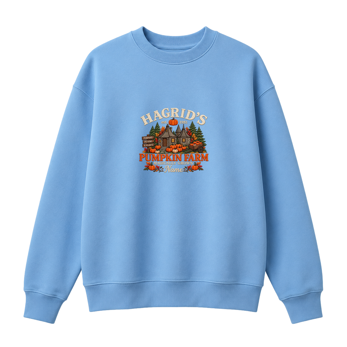 Chaotic Club Embroided Hagrid s Pumpkin Farm Magically Grown Crewneck Sweatshirt