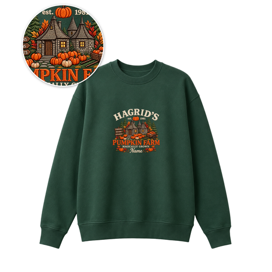Chaotic Club Embroided Hagrid s Pumpkin Farm Magically Grown Crewneck Sweatshirt