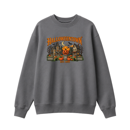 Chaotic Club Embroided Halloweentown Est 1998 Spooky Pumpkin Patch Crewneck Sweatshirt