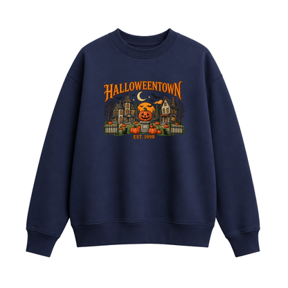 Chaotic Club Embroided Halloweentown Est 1998 Spooky Pumpkin Patch Crewneck Sweatshirt