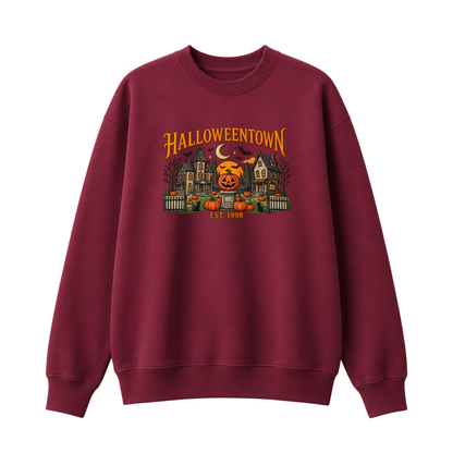 Chaotic Club Embroided Halloweentown Est 1998 Spooky Pumpkin Patch Crewneck Sweatshirt