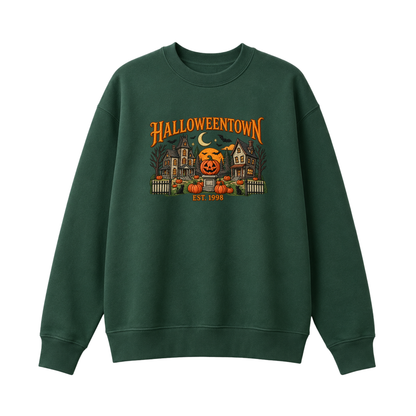 Chaotic Club Embroided Halloweentown Est 1998 Spooky Pumpkin Patch Crewneck Sweatshirt