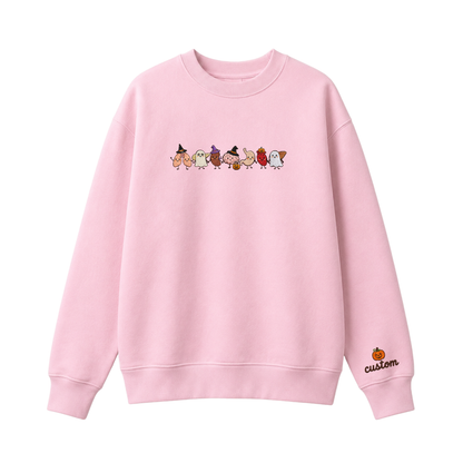 Chaotic Club Embroided Healthcare Worker Spooky Medical Custom Sleeve Name Crewneck Sweater