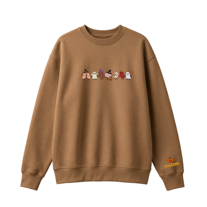 Chaotic Club Embroided Healthcare Worker Spooky Medical Custom Sleeve Name Crewneck Sweater
