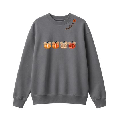 Chaotic Club Embroided Magical Mouse Ears Pumpkin Patch Custom Collarbone Sweatshirt