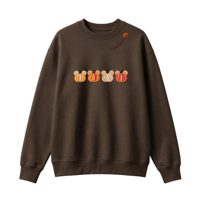 Chaotic Club Embroided Magical Mouse Ears Pumpkin Patch Custom Collarbone Sweatshirt
