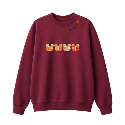 Chaotic Club Embroided Magical Mouse Ears Pumpkin Patch Custom Collarbone Sweatshirt