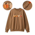 Chaotic Club Embroided Magical Mouse Ears Pumpkin Patch Custom Collarbone Sweatshirt