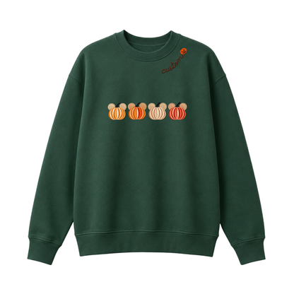 Chaotic Club Embroided Magical Mouse Ears Pumpkin Patch Custom Collarbone Sweatshirt