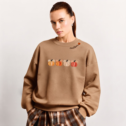 Chaotic Club Embroided Magical Mouse Ears Pumpkin Patch Custom Collarbone Sweatshirt