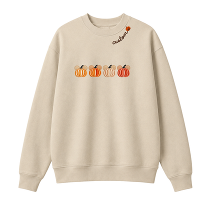 Chaotic Club Embroided Magical Mouse Ears Pumpkin Patch Custom Collarbone Sweatshirt