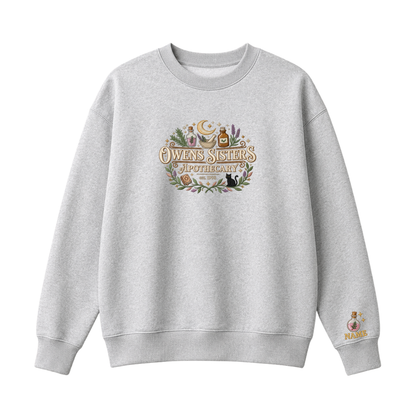 Chaotic Club Embroided Owens Sisters Apothecary Personalized Sleeve Crewneck Sweatshirt