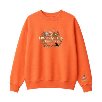 Chaotic Club Embroided Owens Sisters Apothecary Personalized Sleeve Crewneck Sweatshirt