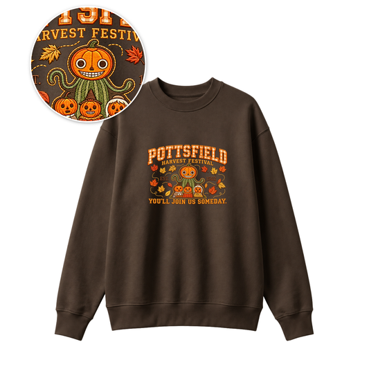 Chaotic Club Embroided Pottsfield Harvest Festival Pumpkin Sweatshirt