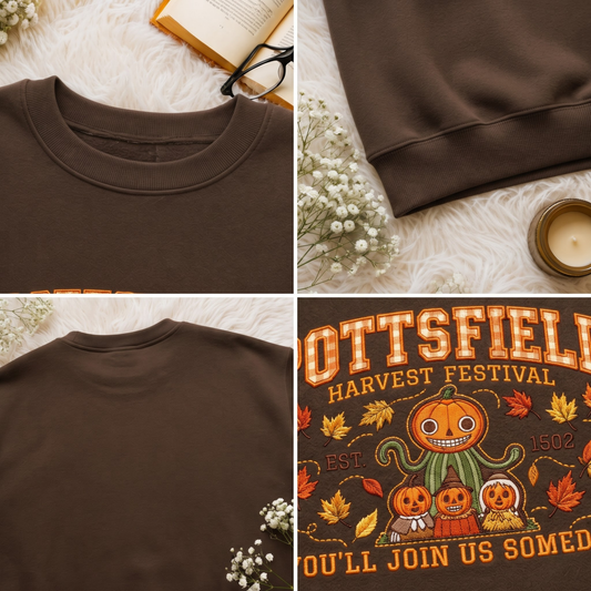 Chaotic Club Embroided Pottsfield Harvest Festival Pumpkin Sweatshirt