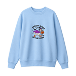 Chaotic Club Embroided Spooky Goose On The Loose Halloween Witch Hat Graphic Crewneck Sweatshirt