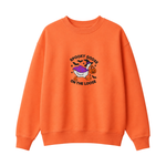 Chaotic Club Embroided Spooky Goose On The Loose Halloween Witch Hat Graphic Crewneck Sweatshirt