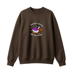Chaotic Club Embroided Spooky Goose On The Loose Halloween Witch Hat Graphic Crewneck Sweatshirt