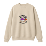 Chaotic Club Embroided Spooky Goose On The Loose Halloween Witch Hat Graphic Crewneck Sweatshirt