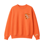 Chaotic Club Embroided Spooky Saurus Skeleton T-Rex Pocket Custom Sleeve Crewneck Sweatshirt